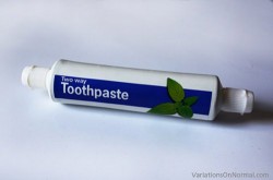 Two way toothpaste solves an age old problem