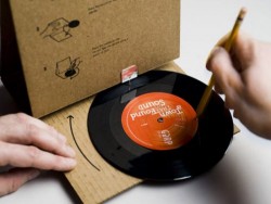 Cardboard Record Package doubles as player