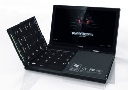 Folding Laptop concept with full-sized keyboard