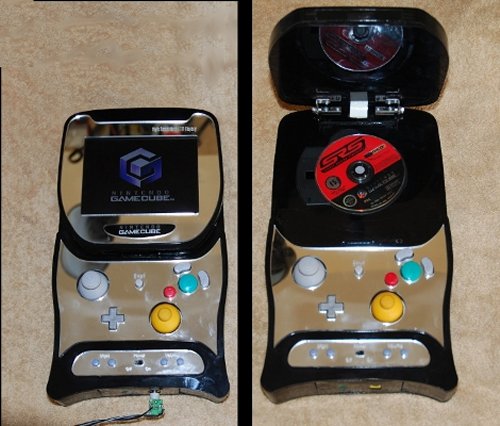 Flip-top GameCube portable