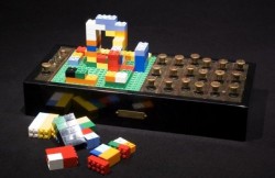 Steampunk sequencer generates audio from Legos