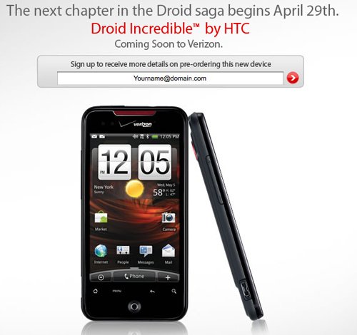 HTC Incredible is Droid Incredible, launches with Verizon April 29th