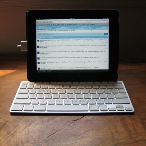 Use your iPad in landscape orientation with the keyboard dock