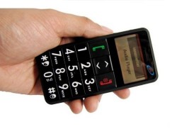 Senior Citizen cell phone with big numbers and SOS panic button