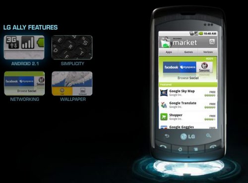 LG Ally gets a website, we get more details