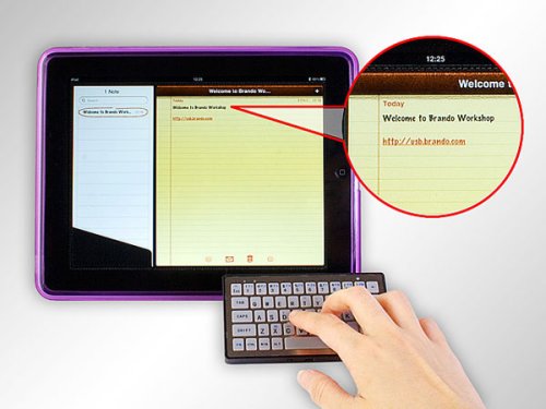Brando’s Slim Bluetooth Keyboard works with iPad