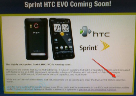 htc evo. Sprint called the HTC Evo