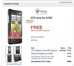 Dell offering HTC Aria for free