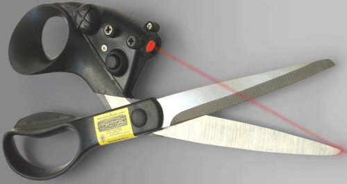 Laser guided scissors