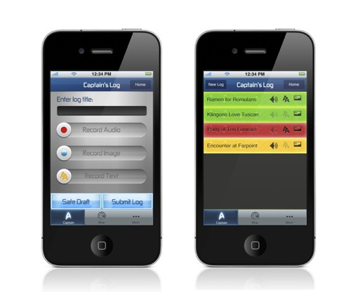 Captain's Log Star Trek iPhone app