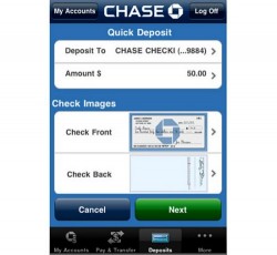 Chase iPhone app lets you deposit checks from anywhere