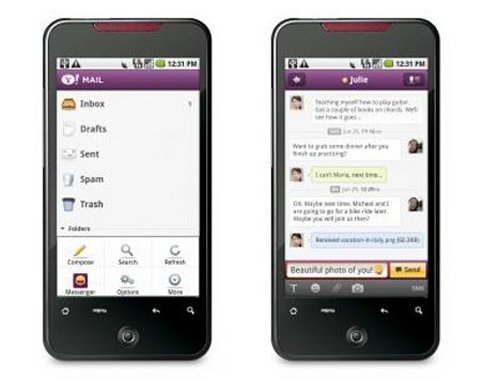 Yahoo Mail, Messenger, and Search now available in the Android Market