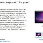 Apple 27-inch Cinema Display now for sale