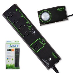 Green Hisaver power strip saves power by sensing motion