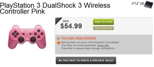 Pink DualShock 3 coming September 21st