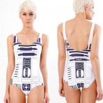 Sexy Star Wars R2D2 and Vader swim suits