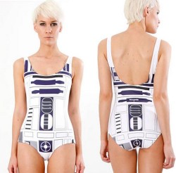 Sexy Star Wars R2D2 and Vader swim suits