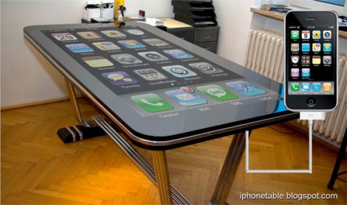 58-inch Table Connect for iPhone multitouch makes your iPhone giant
