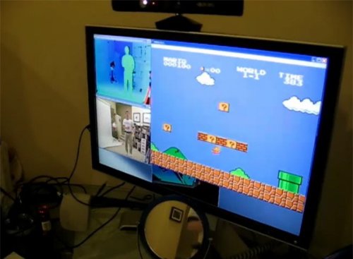 Kinect used to control Super Mario on a PC