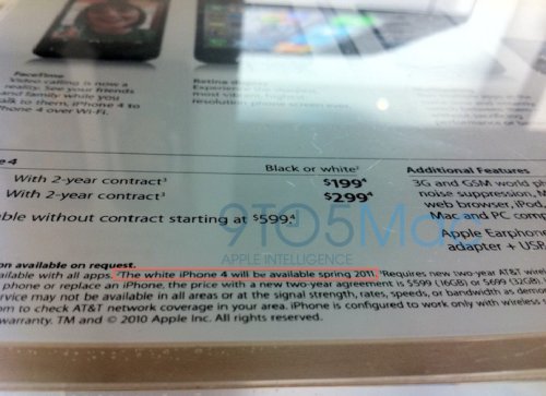 Apple confirms white iPhone 4 for Spring 2011