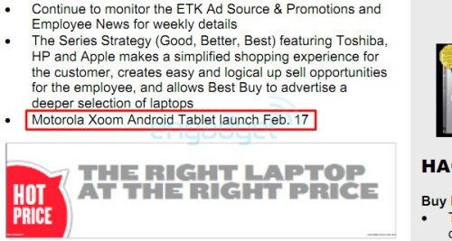 Motorola Xoom launching February 17th at Best Buy for $700