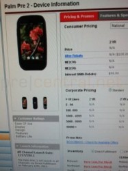 Verizon Palm Pre 2 gets a release date