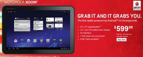 Motorola Xoom Honeycomb tablet available