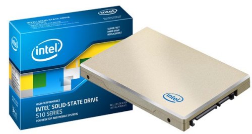 Intel SSD 510 Series with 6Gbps SATA interface, 500MBps transfer speeds
