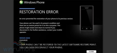 Samsung Windows Phone 7 owners "bricked" after update
