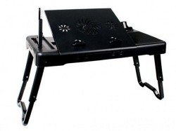 Thanko Notebook Desk with USB hub and LED lights