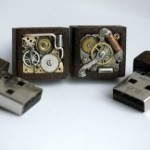Steampunk USB cufflinks