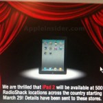 iPad 2 to be available at Radio Shack on Tuesday