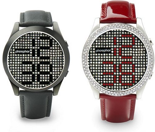 Phosphor Reveal watch uses Swarovski crystals to tell time
