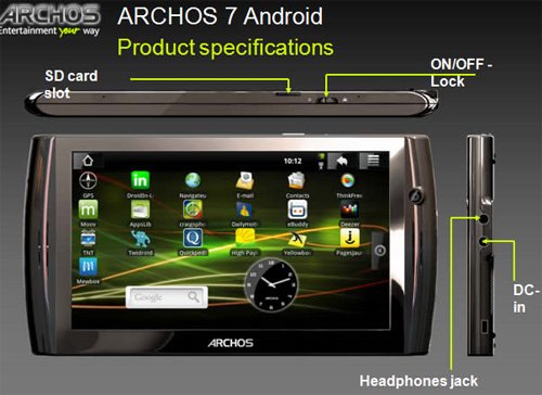 Archos 7c Android tablet ships