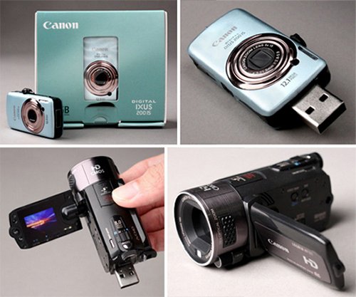 Miniature Canon camera flash drives