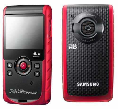 Samsung W200 shock + waterproof pocket cam with full HD video