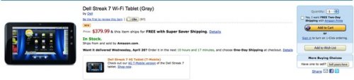 Amazon ships WiFi-only Streak 7 in the US