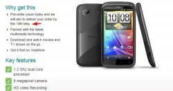 HTC Sensation available for pre-order at Vodafone UK