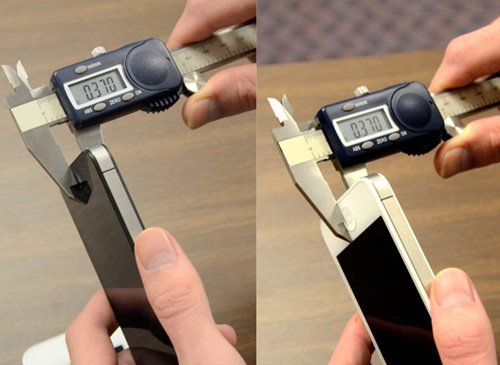Consumer Reports says that the white iPhone 4 is not thicker