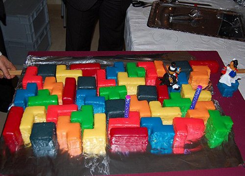 Tetris Wedding Cake