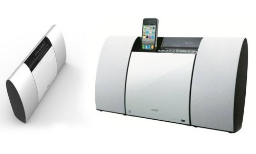 Sony Wall Mounted CMT-CX5 Audio System And iPhone Dock