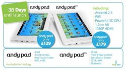 Andy Pad Pro specs and pricing