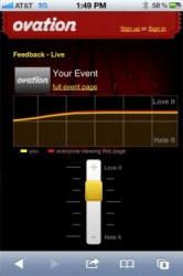 Ovation app lets you rate a show in real time