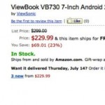Viewsonic ships 7-inch ViewBook VB730 tablet for $230
